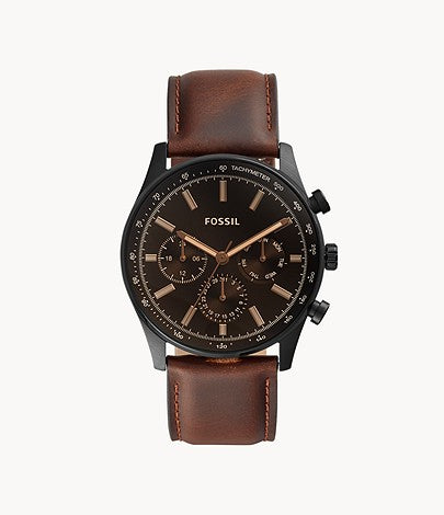 FOSSIL Sullivan Multifunction Brown Leather Watch BQ2457