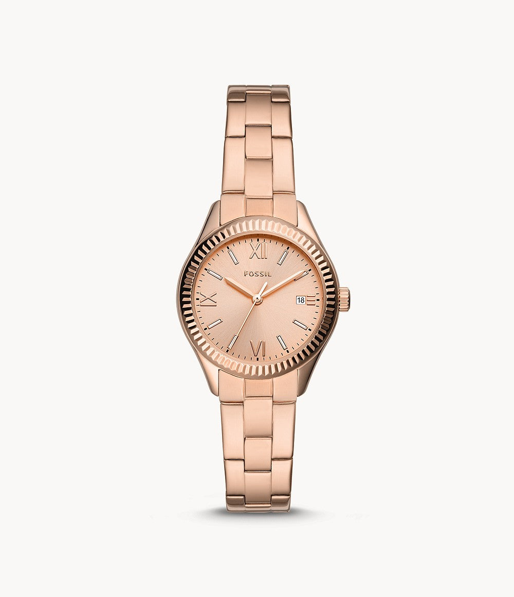 Rye Three-Hand Date Rose Gold-Tone Stainless Steel Watch BQ3639