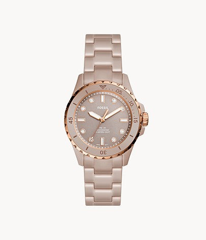 FOSSIL - Three-hand Salted Caramel Ceramic Watch  CE1111