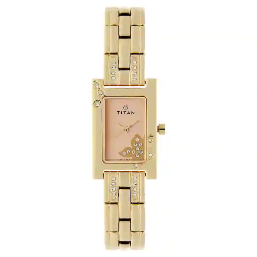 Titan Rose Gold Dial Rose Gold Metal Strap Watch NP9716WM01 (DD935A)