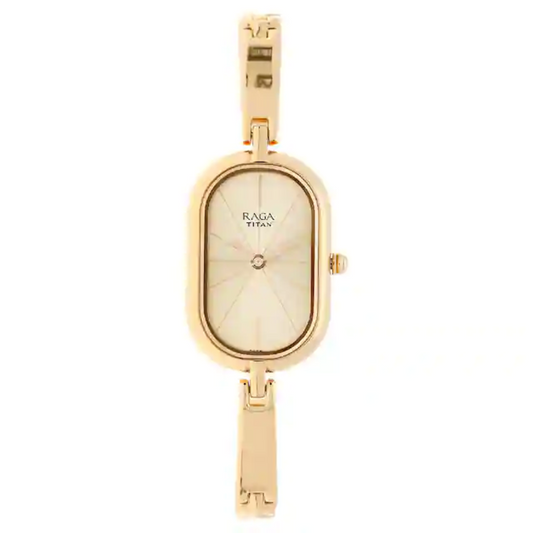 Titan Raga Viva Rose Gold Dial Metal Strap Watch NP2577WM01 (DG591)