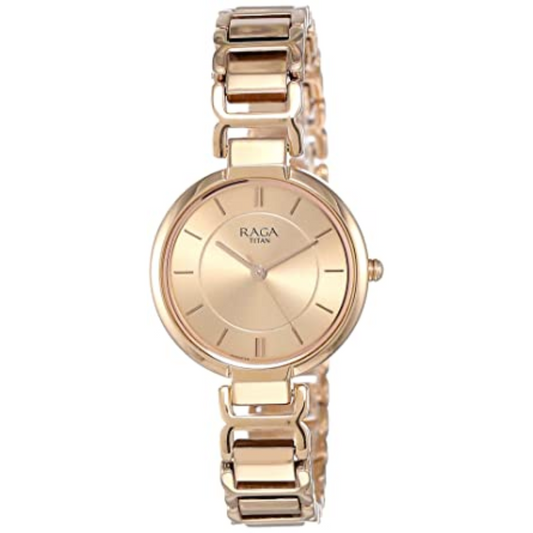 Titan Raga Viva Analog Rose Gold Dial Women's Watch-NL2608WM01