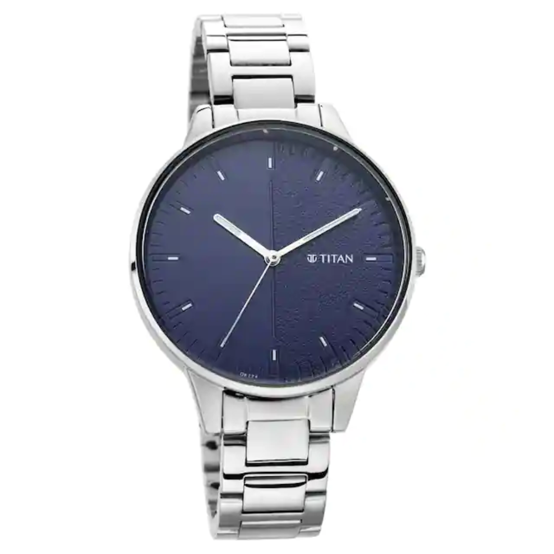 Workwear Watch with Blue Dial Metal Strap NP2648SM01 (DK774)