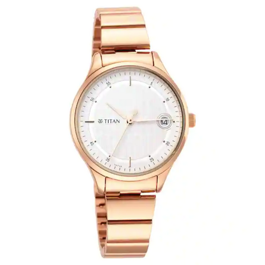 Workwear Silver Dial Rose Gold Stainless Steel Strap Watch NP2649WM01 (DK788)