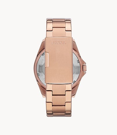 Riley Multifunction Rose-Tone Stainless Steel Watch ES2811