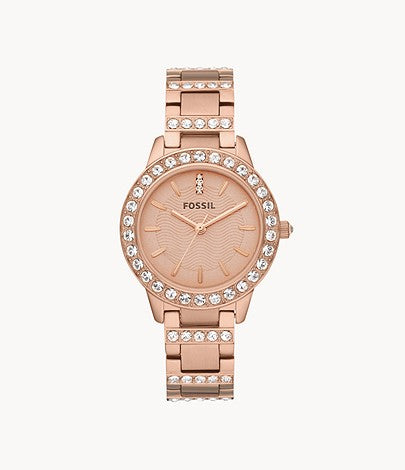 FOSSIL Jesse Rose-Tone Stainless Steel Watch ES3020