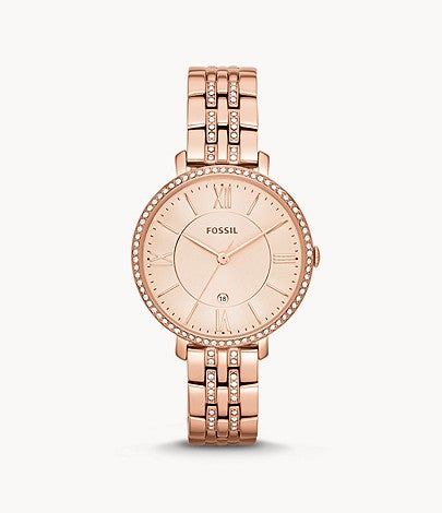 Jacqueline Rose-Tone Stainless Steel Watch ES3546