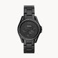 Riley Multifunction Black Stainless Steel Watch ES4519