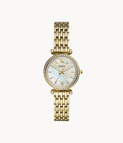 Carlie Mini Three-Hand Gold-Tone Stainless-Steel Watch ES4735