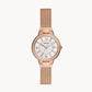 Virginia Three-Hand Rose Gold-Tone Stainless Steel Mesh Watch  ES5111