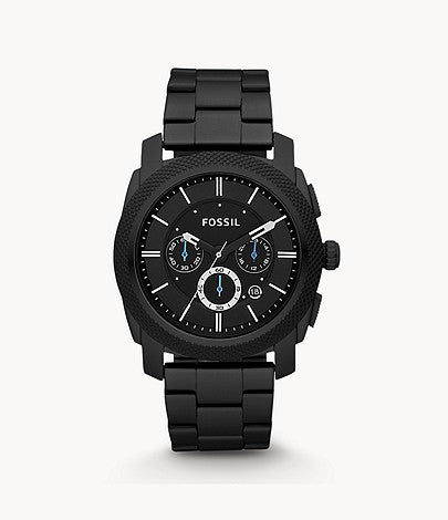 FOSSIL Machine Chronograph Black Stainless Steel Watch FS4552