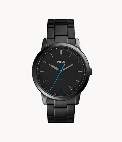 The Minimalist Slim Three-Hand Black Stainless Steel Watch FS5308