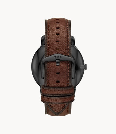 The Minimalist Solar-Powered Brown Eco Leather Watch FS5841