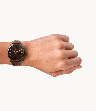 The Minimalist Solar-Powered Brown Eco Leather Watch FS5841