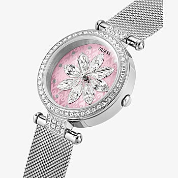 Sparkling Pink Limited Edition 32MM Pink & Silver Mesh Watch GW0032L3