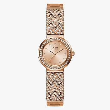 Guess Rose Gold Tone Case Rose Gold Tone Stainless Steel Watch GW0476L3