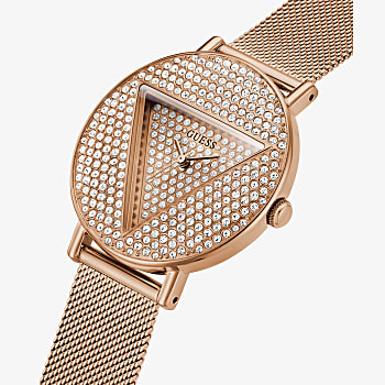 Rose Gold Tone Case Rose Gold Tone Stainless Steel/Mesh Watch GW0477L3