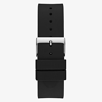 Silver Tone Case Black Silicone Watch GW0503G2