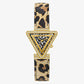 Gold Tone Case Animal Print Genuine Leather Watch GW0504L3