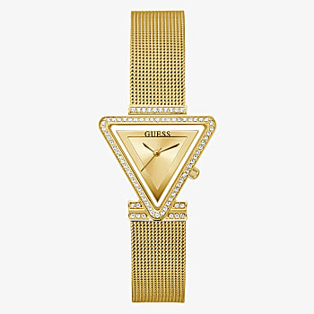 Guess Gold Tone Case Gold Tone Stainless Steel/Mesh Watch GW0508L2