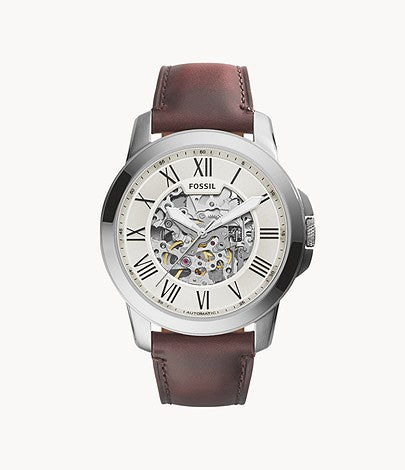 Grant Automatic Dark Brown Leather Watch ME3099