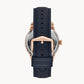 Townsman Automatic Navy Leather Watch ME3171