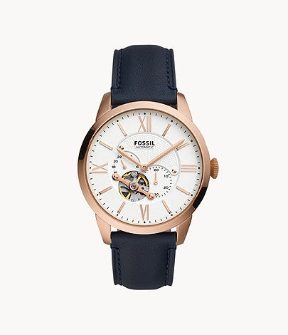 Townsman Automatic Navy Leather Watch ME3171