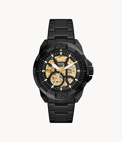 FOSSIL Bronson Automatic Black Stainless Steel Watch ME3217