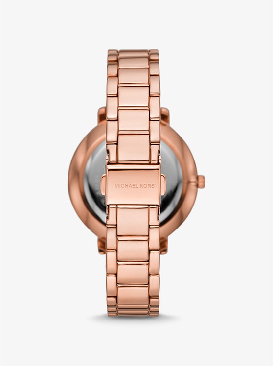 Pyper Pavé Rose Gold-Tone Logo Watch MK4594