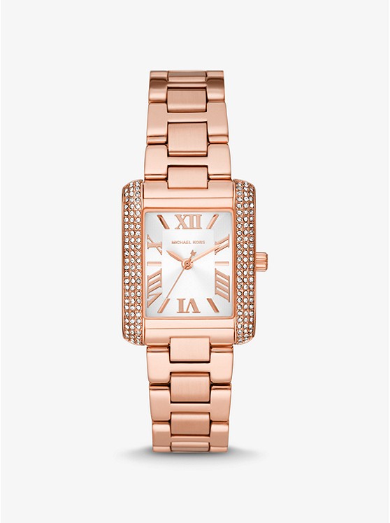 Mini Emery Pavé Rose-Gold Tone Watch MK4641