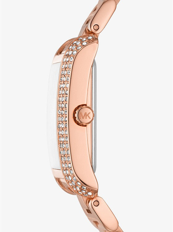 Mini Emery Pavé Rose-Gold Tone Watch MK4641