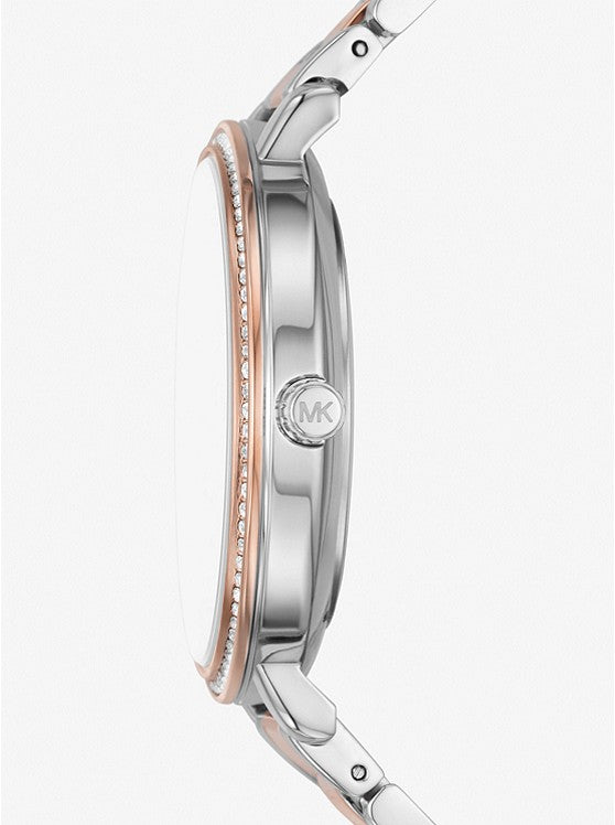 Pyper Two-Tone Embossed Logo Watch MK4667