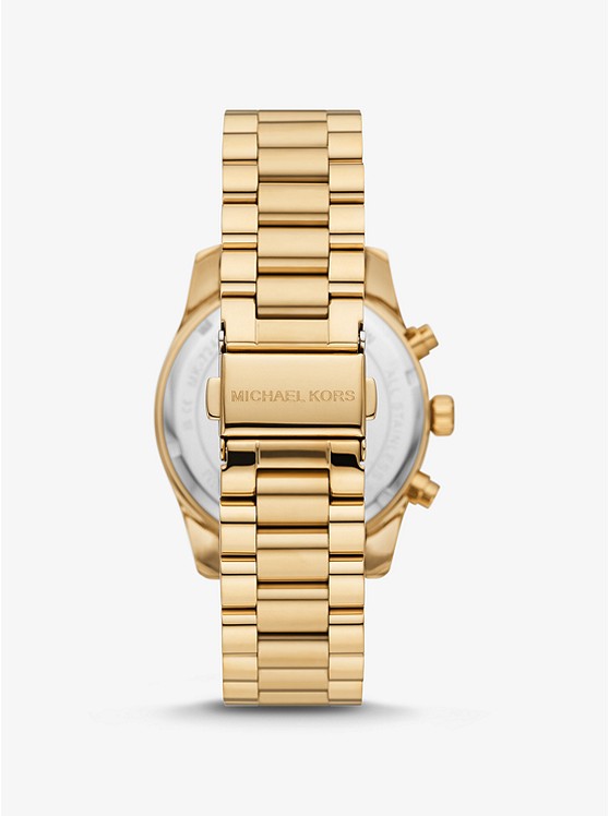 MICHAEL KORS Lexington Pavé Gold-Tone Watch MK7241