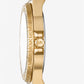 MICHAEL KORS Lennox Pavé Gold-Tone Mesh Watch MK7335