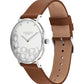 Womens Perry Silver Dial Leather Analogue Watch - CO14503803W