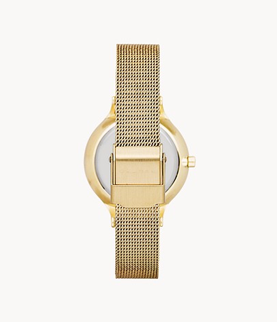 Anita Lille Gold-Tone Steel Mesh Watch SKW2150k