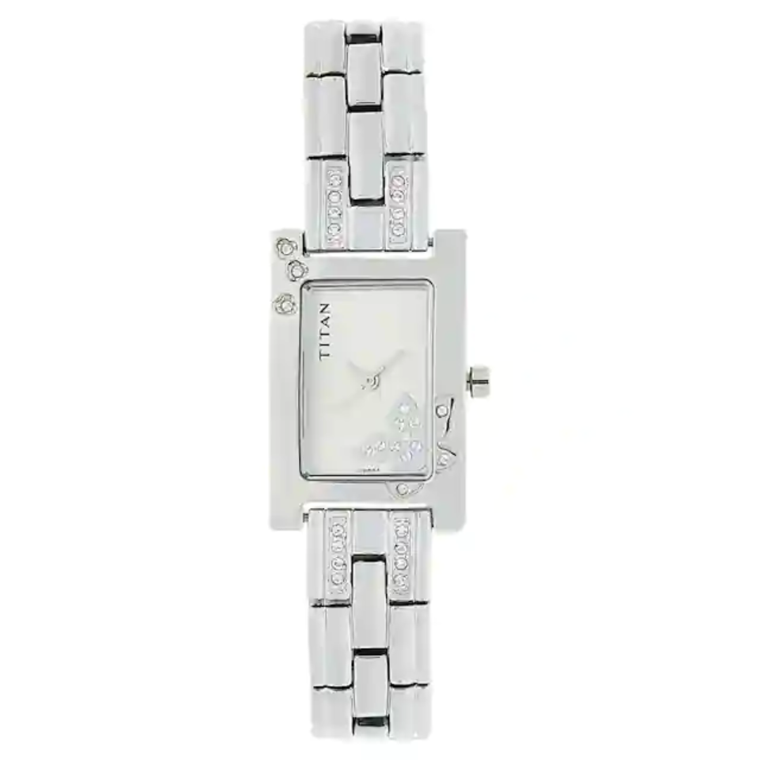 Raga Silver Dial Metal Strap Watch NL9716SM01 (J966A)