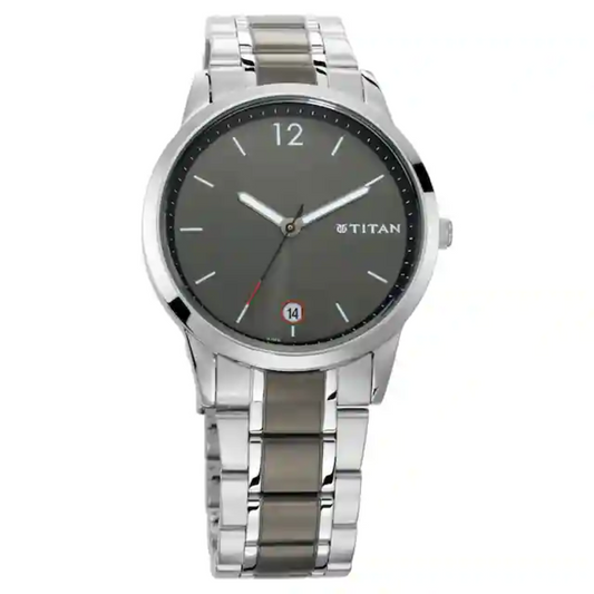 Workwear Watch with Anthracite Dial & Stainless Steel Strap NN1806KM01 (DJ170)