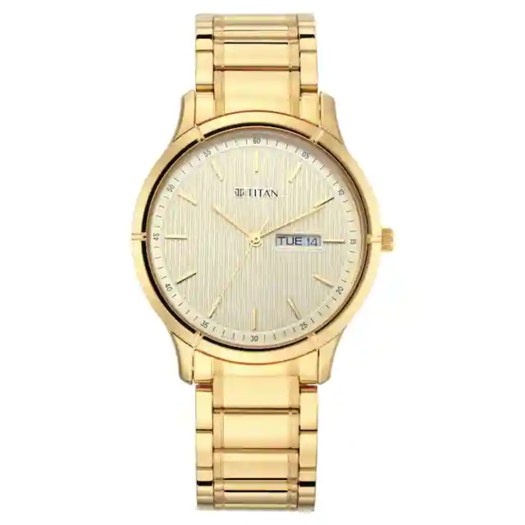 Titan Lagan - Yellow Dial Metal Strap 1775YM02 (DK537)