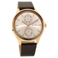 Evoke Champagne Dial Brown Leather Strap Watch 1833WL01 (DK244)