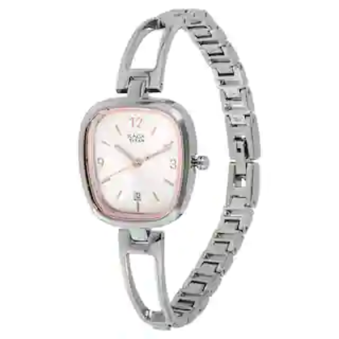 Titan Raga Viva Silver Dial Metal Strap Watch 2604SM01 (DH546)