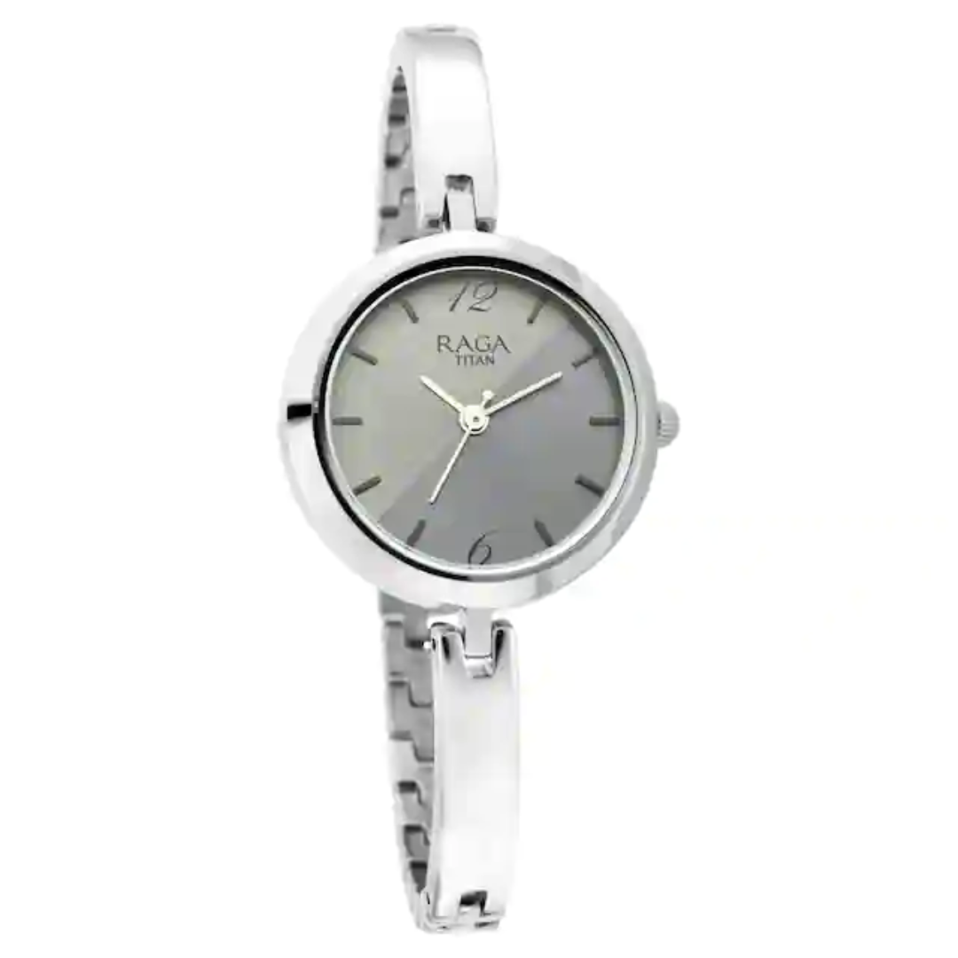 Titan Raga Viva Silver Dial Metal Strap Watch 2606SM05 (DK855)