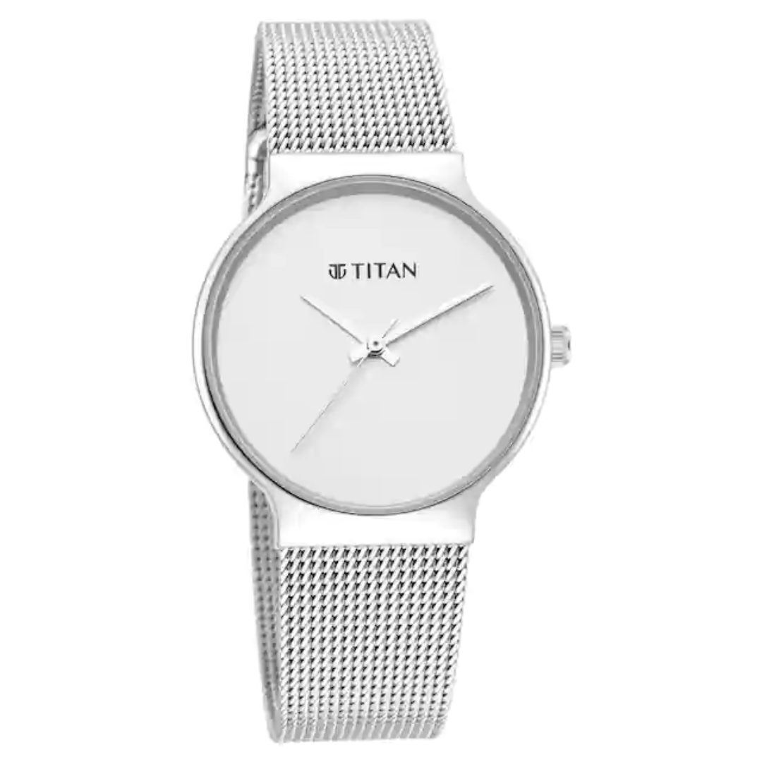 Slimline Silver Dial Mesh Strap Watch 95141SM01 (DL899)