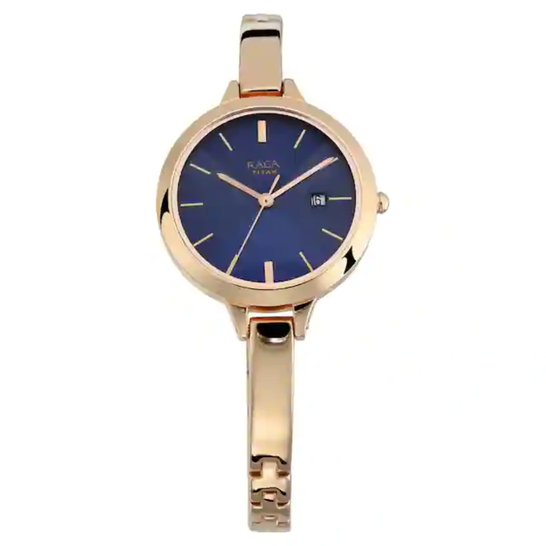 Titan Raga Blue Dial Metal Strap Watch NL2578WM02 (DJ586)