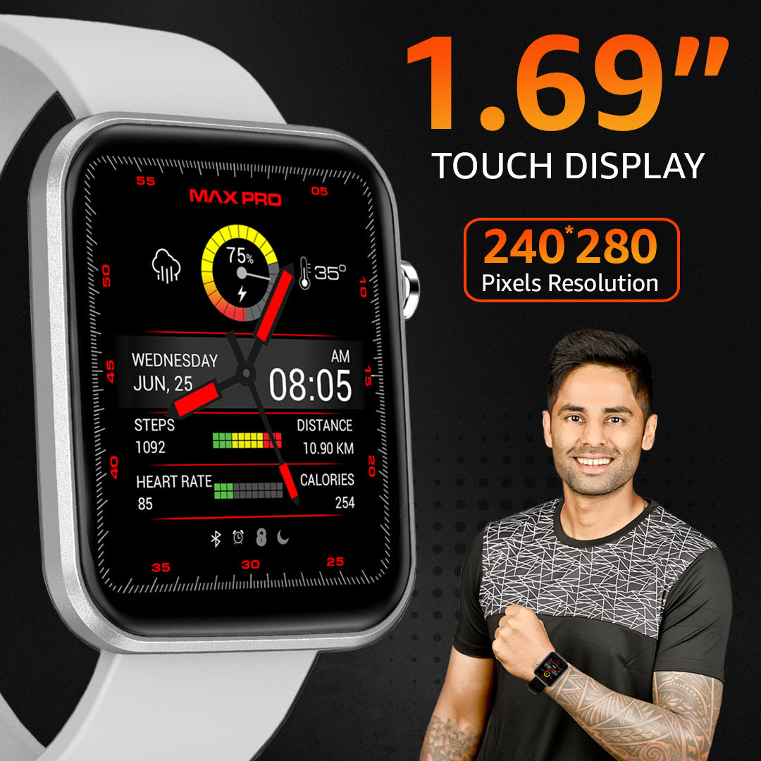Vibe Geeks USB Rechargeable Y13 Full Touch Smart Watch and Fitness Monitor  - Silicone + Metal Strap- Gray | Catch.com.au