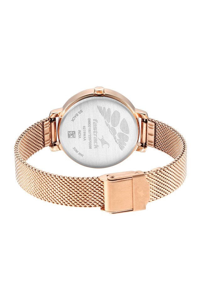 Younique Rose Gold Dial Stainless Steel Strap Watch 6278WM01