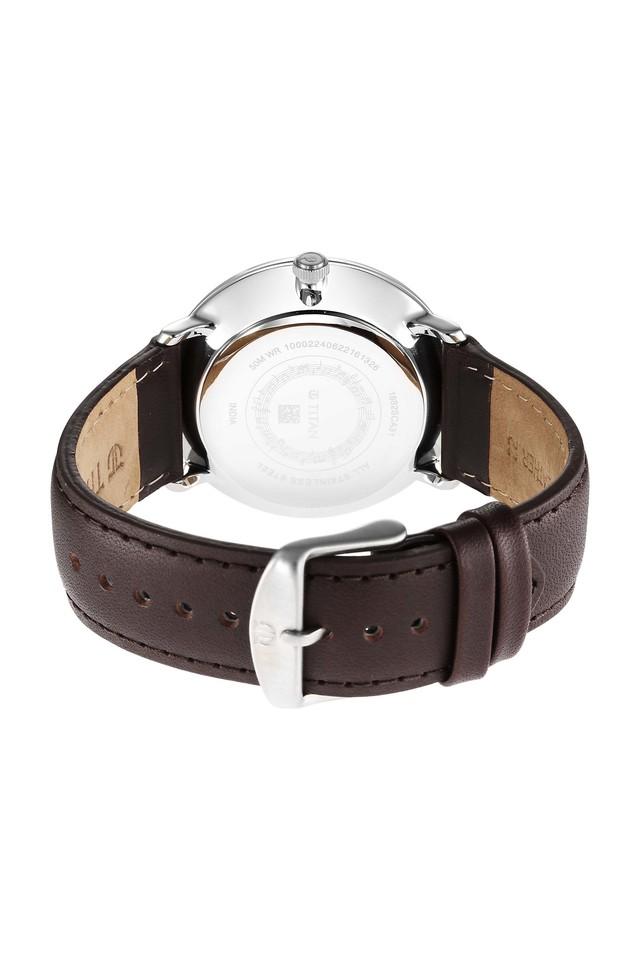 Quartet Black Dial Leather Strap Watch 1882SL01