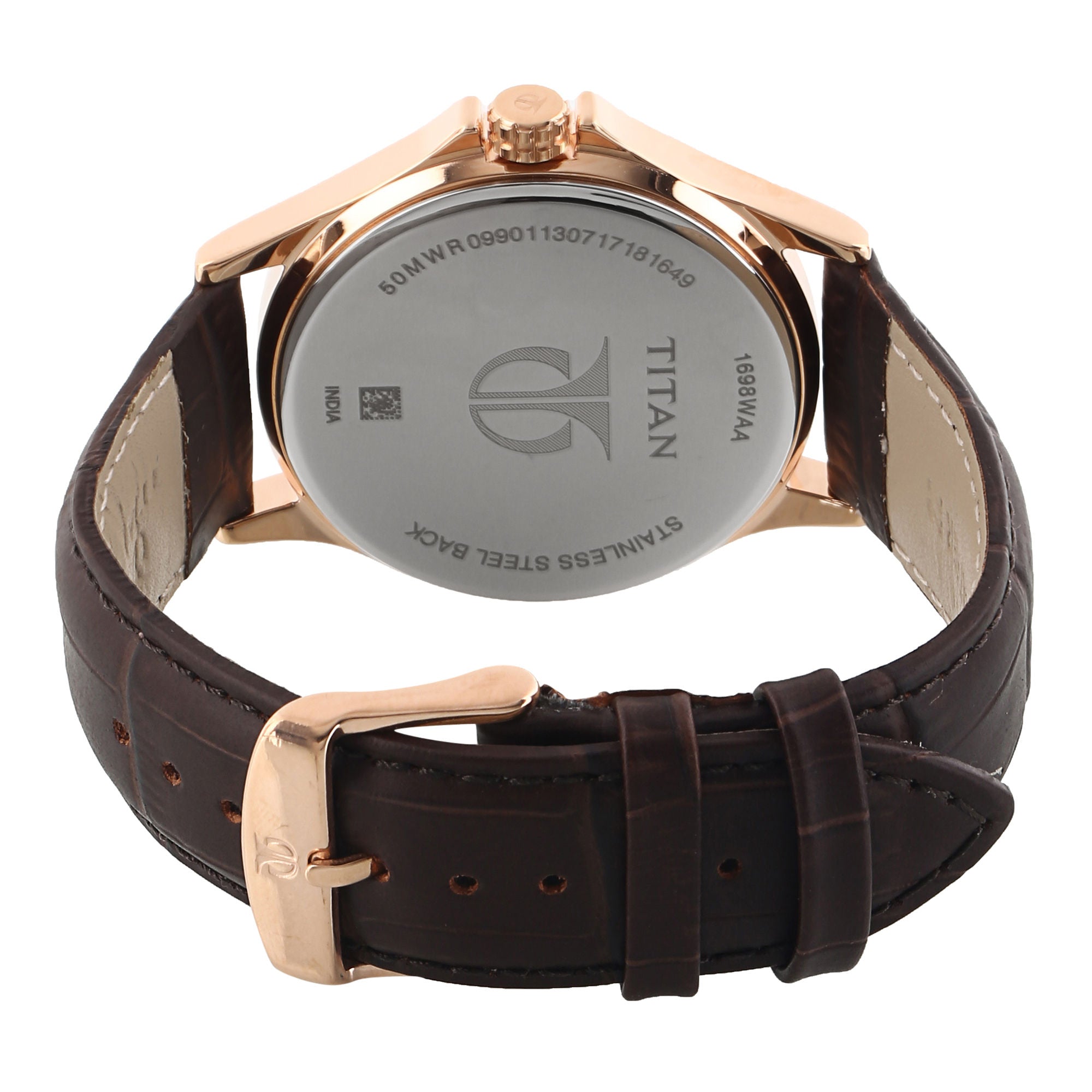Workwear Watch with Black Dial & Leather Strap - Titan Corporate Gifting