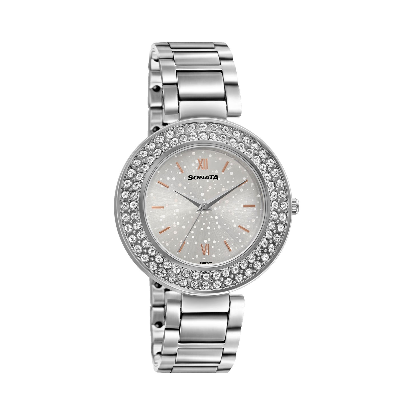 Blush It Up With Silver Dial Stainless Steel Watch 87033SM01