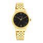 Classic Gold Black Dial Metal Strap Watch NR8178YM03